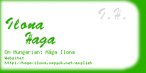ilona haga business card