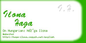 ilona haga business card